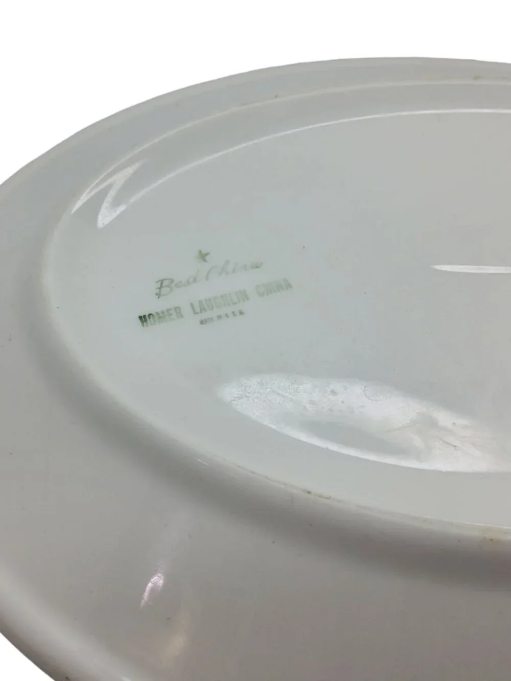 vintage homer laughlin best china green trim 12.25